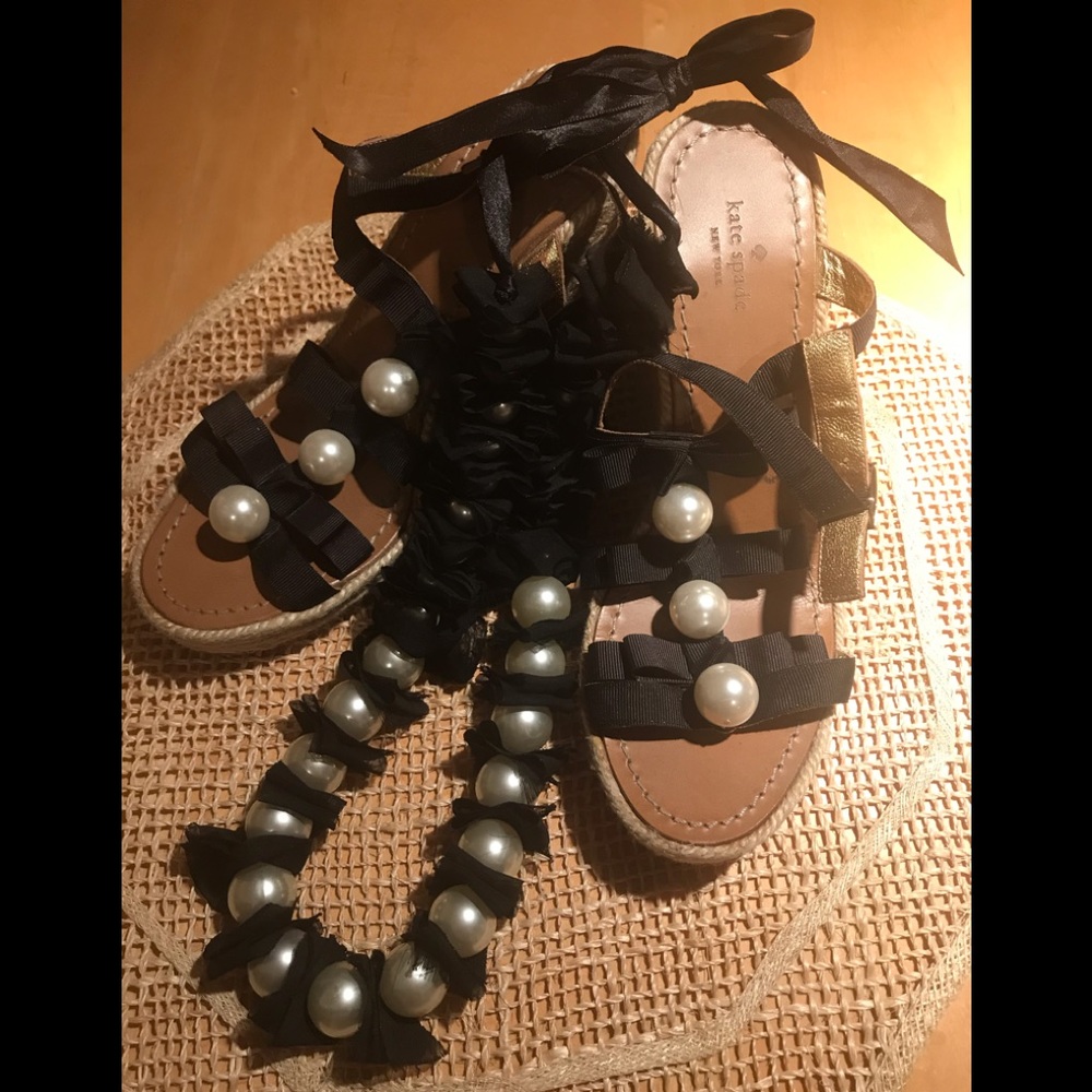 NEW KATE SPADE SZ8.5 WEDGE SANDALS